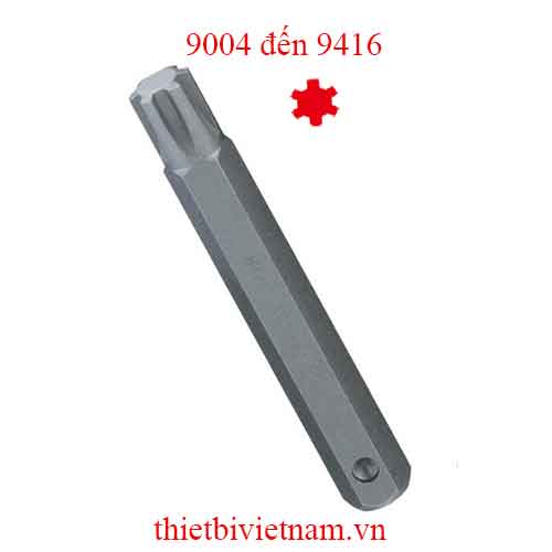 ĐẦU TUỐC NƠ VÍT ĐẦU HÌNH THEN 6 ĐỈNH HÃNG GENIUS MODEL 9004 đến 9416