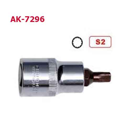 Đầu tuýp gắn mũi bông 12 cạnh AK-7296