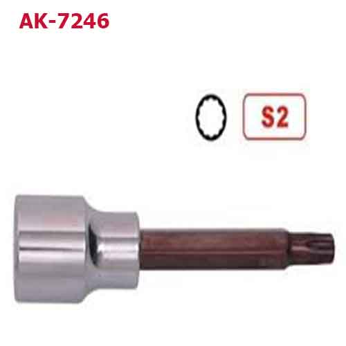 Đầu tuýp gắn mũi bông 6 cạnh dài dài AK-7246
