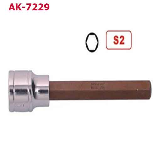 Đầu tuýp gắn mũi lục giác dài AK-7229