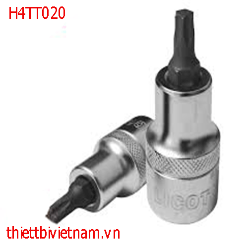 Đầu tuýp Licota 1/2 inch ra đầu bông mai T20, T25, T27, T30, T40, T45, T50, T55 ( CÓ LỖ ) H4TT020