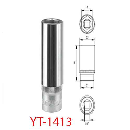 Đầu tuýp loại dài  4mm 1/4