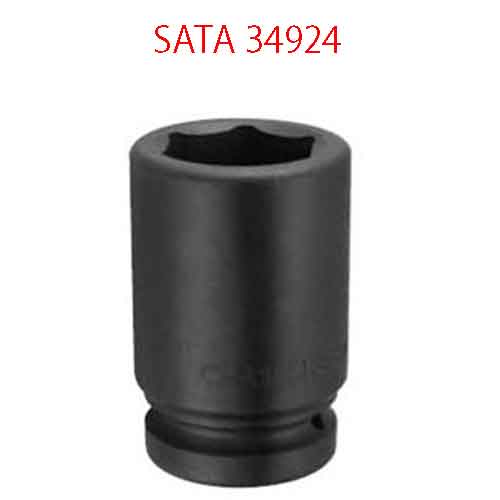 Đầu tuýp lục giác đen 1 inch loại dài cỡ 36mm SATA 34924