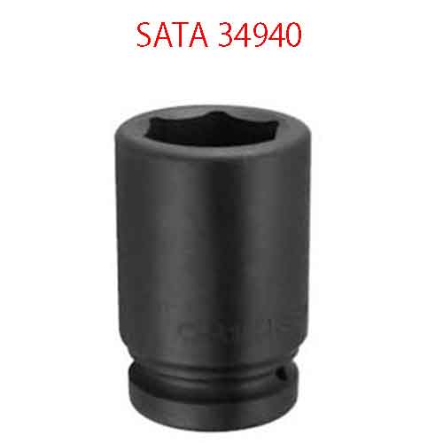 Đầu tuýp lục giác đen 1 inch loại dài cỡ 55mm SATA 34940