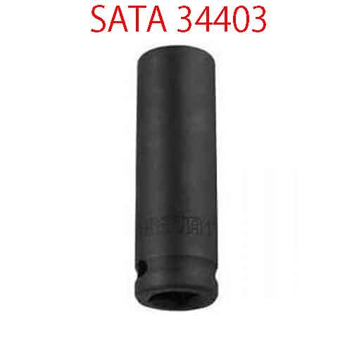 Đầu tuýp lục giác đen 1/2 inch loại dài cỡ 10mm SATA 34403