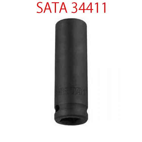 Đầu tuýp lục giác đen 1/2 inch loại dài cỡ 18mm SATA 34411