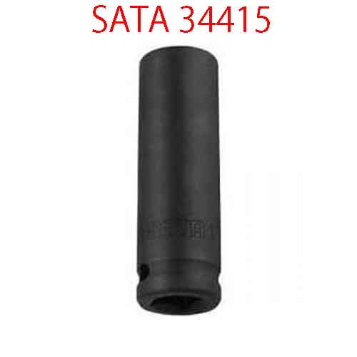 Đầu tuýp lục giác đen 1/2 inch loại dài cỡ 22mm SATA 34415