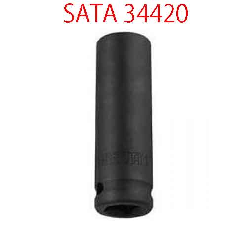 Đầu tuýp lục giác đen 1/2 inch loại dài cỡ 27mm SATA 34420