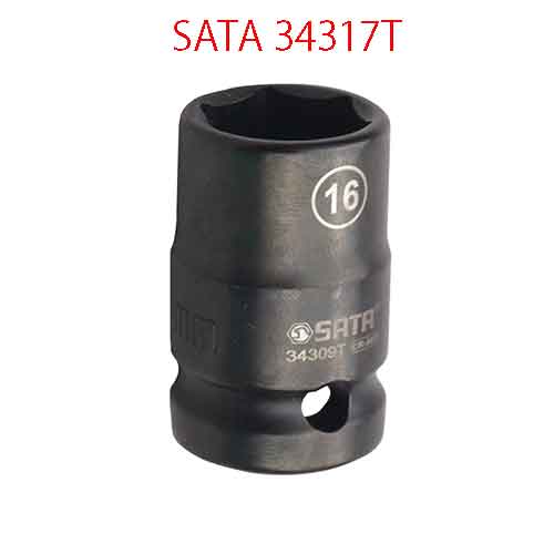 Đầu tuýp lục giác đen 1/2 inch thành mỏng cỡ 24mm SATA 34317T