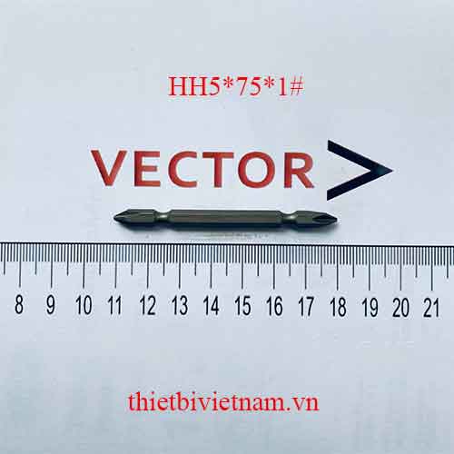 Đầu vít lục 5mm hai đầu 4 cạnh cỡ 1# HH5*75*1#