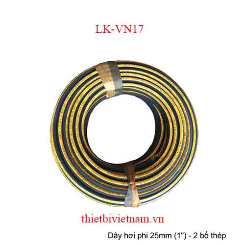 DÂY DẪN ÁP LỰC CAO LK-VN17 PHI 25MM (1 INCH) - 2 BỐ THÉP, CUỘN 50M