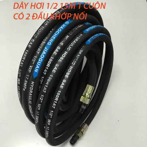 DÂY HƠI 1/2 15M 1 CUỘN CÓ 2 ĐẦU KHỚP NỐI