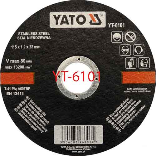 Đĩa cắt inox 115X1.2X22mm YATO YT-6101