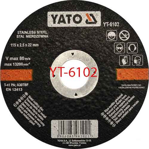 Đĩa cắt inox 115X2,5X22mm YATO YT-6102