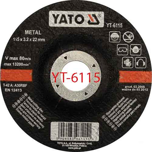 Đĩa mài kim loại 115X3.2X22mm YATO YT-6115