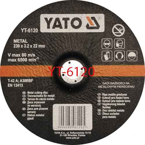 Đĩa mài kim loại 230X3.2X22mm YATO YT-6120