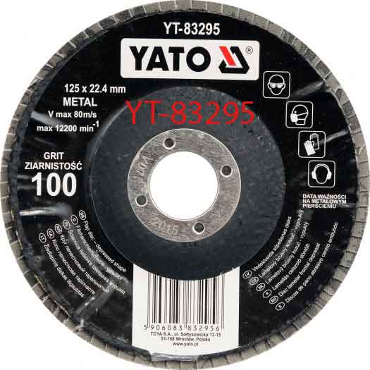 Đĩa mài nhám xếp 125mm Grit 100 YATO YT-83295