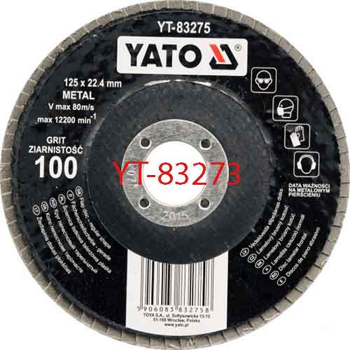 Đĩa mài nhám xếp 125mm Grit 60 YATO YT-83273