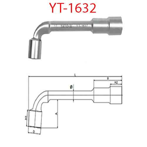 Điếu chữ L 2 đầu 12mm YATO YT-1632