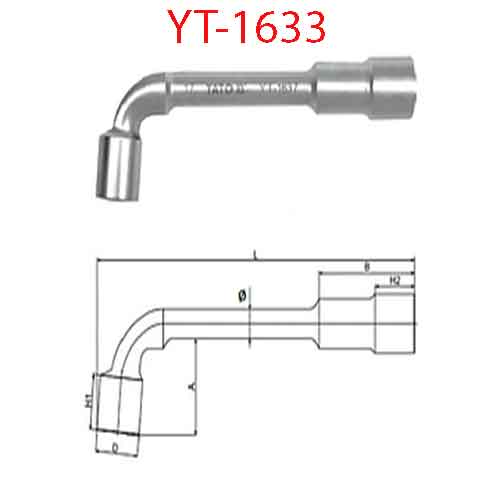 Điếu chữ L 2 đầu 13mm YATO YT-1633