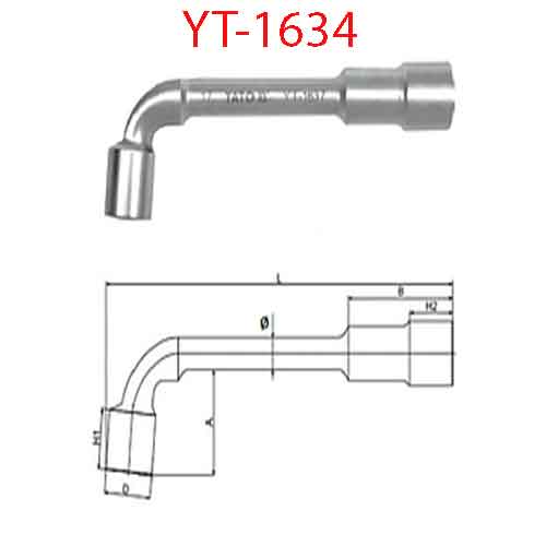 Điếu chữ L 2 đầu 14mm YATO YT-1634 