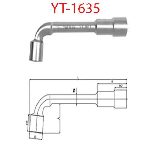 Điếu chữ L 2 đầu 15mm YATO YT-1635