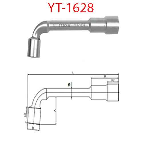 Điếu chữ L 2 đầu 8mm YATO YT-1628
