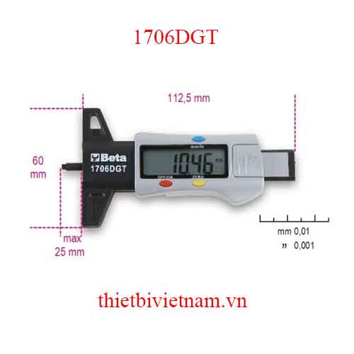 DIGITAL DEPTH GAUGE TYRE THREADS BETA MODEL 1706DGT