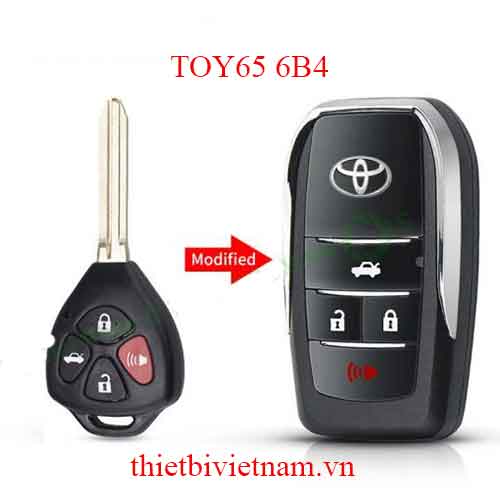 Độ vỏ chìa khóa ô tô Toyota 4 nút – TOY65 6B4