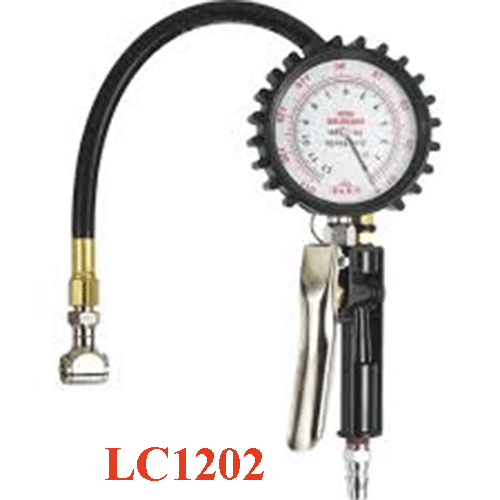 Đồng hồ bơm lốp dạng kim (bơm hơi, đo áp suất, xả hơi) LC1202