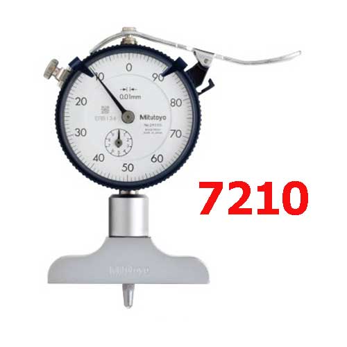 Đồng hồ đo sâu 0-10mm x 0.01/ Đế 40mm 7210