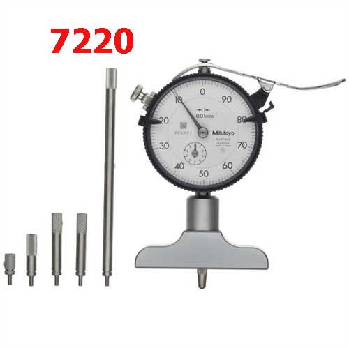 Đồng hồ đo sâu 0-200mm x 0.01/Đế 100mm 7220