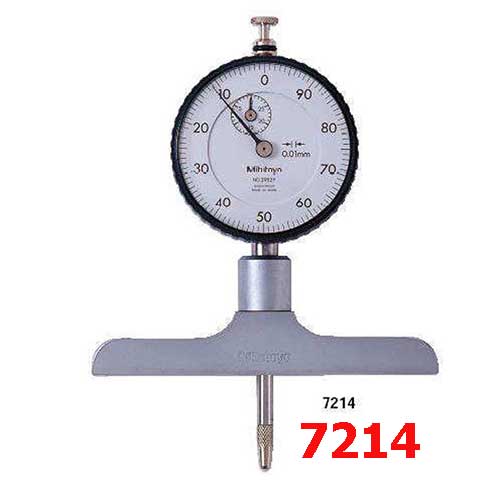 Đồng hồ đo sâu 0-210mm x 0.01/Đế 101.6mm 7214