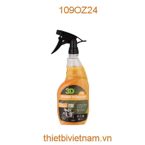 Dung dịch tẩy rửa nội thất hương cam hãng 3D Orange Degreaser 24 Oz (710ml) | 109OZ24