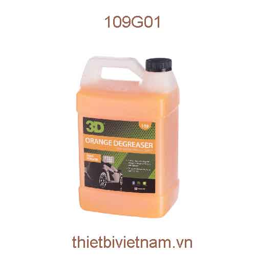 Dung dịch tẩy rửa nội thất ô tô hương cam hãng 3D Orange Degreaser 1 Gallon (3,8L) | 109G01