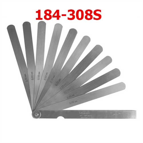 Dưỡng đo độ dày 0,05 - 0,8 mm/10 lá/150mm 184-308S