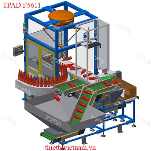 ệ thống băng chuyền xử lý chai bằng robot Model TPAD.F5611