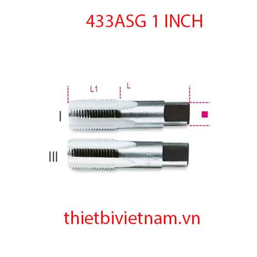 HAND TAPS CYLINDRICAL GAS BETA MODEL 433ASG 1 INCH
