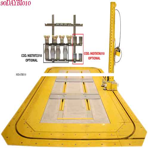 Hệ thông ray cố định khung trên mặt sàn 90DAYBI010