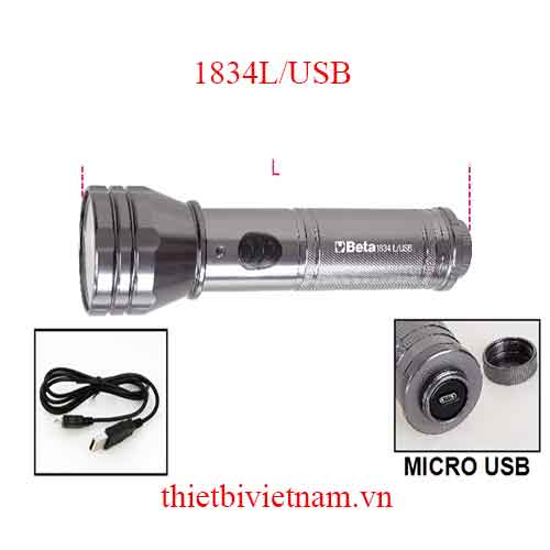 HIGH-BRIGHTNESS LED TORCH BETA MODEL 1834L/USB