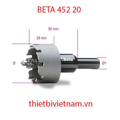 HOLE CUTTERS HARD METAL INSETS BETA MODEL 452 20
