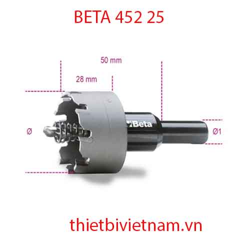HOLE CUTTERS HARD METAL INSETS BETA MODEL 452 25