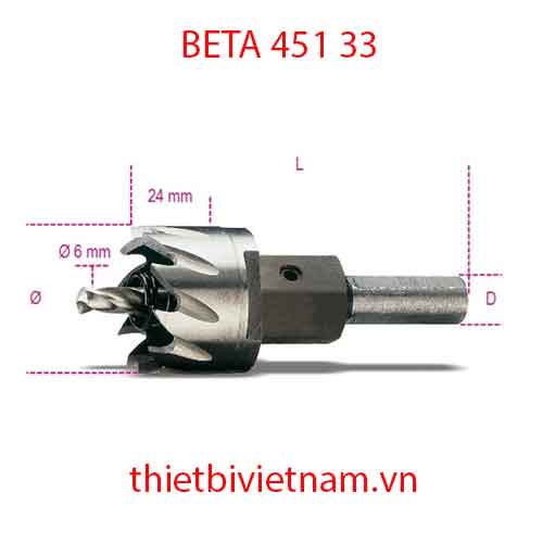 HOLE CUTTERS HSS ENTIRELY GROUND BETA MODEL 451 33