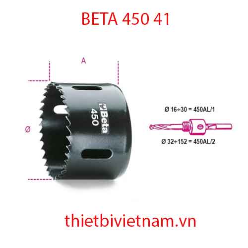 HOLESAWS HSS BIMETAL BETA MODEL 450 41
