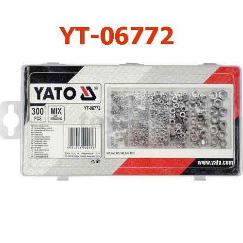Hộp đai ốc các loại hệ mét 300 chi tiết YATO YT-06772