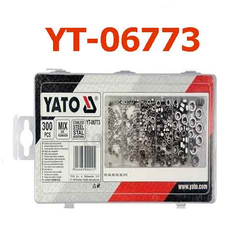 Hộp đai ốc không rỉ các loại hệ mét 300 chi tiết YATO YT-06773