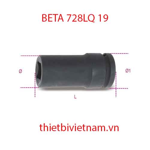 IMPACT SOCKETS, LONG SERIES BETA MODEL 728LQ 19