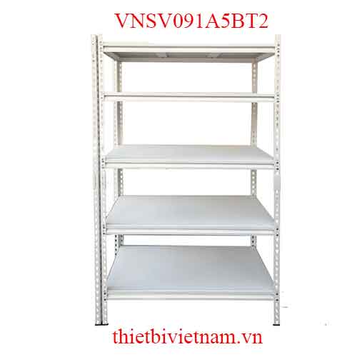 Kệ 5 tầng tấm thép trắng CSPS ngang 91cm VNSV091A5BT2