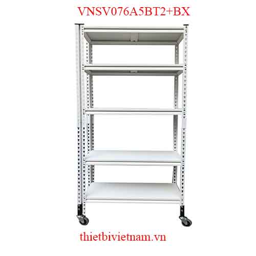 Kệ đa năng có bánh xe 5 tầng màu trắng CSPS 76cm VNSV076A5BT2+BX