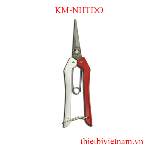 Kéo cắt cành nhọn dài 8 inch ( TOP ) cán trắng đỏ KM-NHTDO